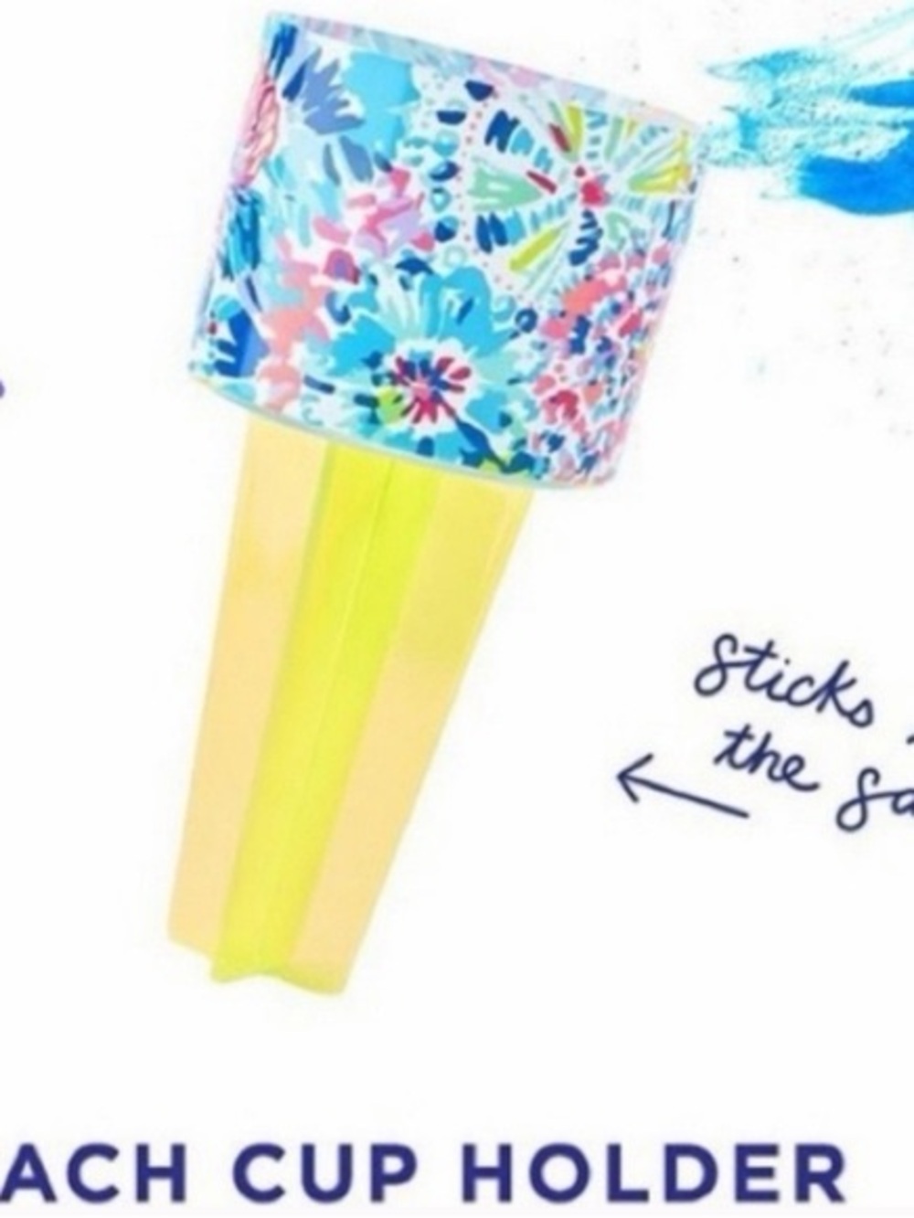 New* Lily Pulitzer Dive In Beach Cup Holder